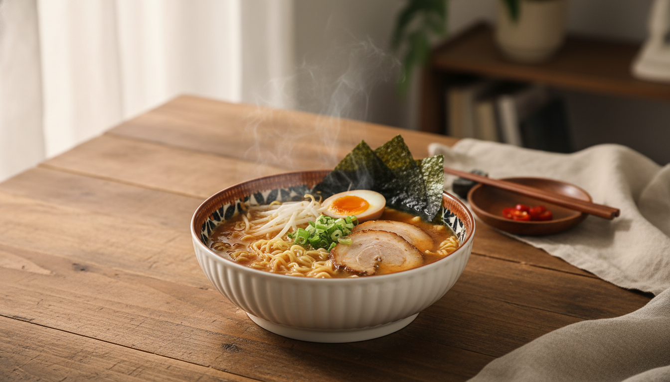 9-Inch Handmade Japanese Soup Bowl for Ramen Nights