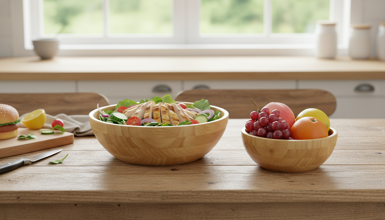 Large Bamboo Fruit & Salad Bowl: Serving and Care Tips