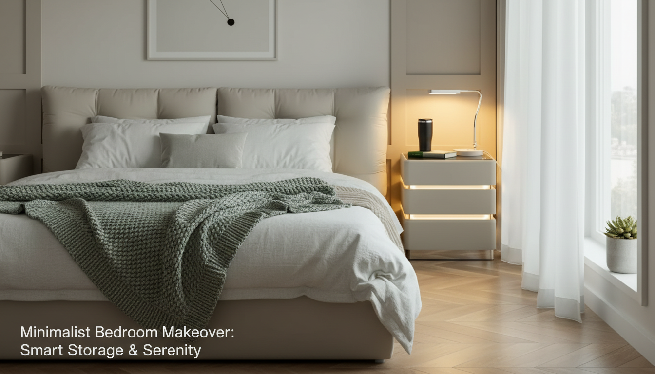 Mesa Lateral Smart Bedside Table: Cleaner Nights